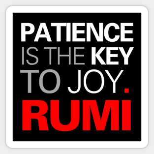 Motivational & Inspirational Quote - Patience and Joy Sticker